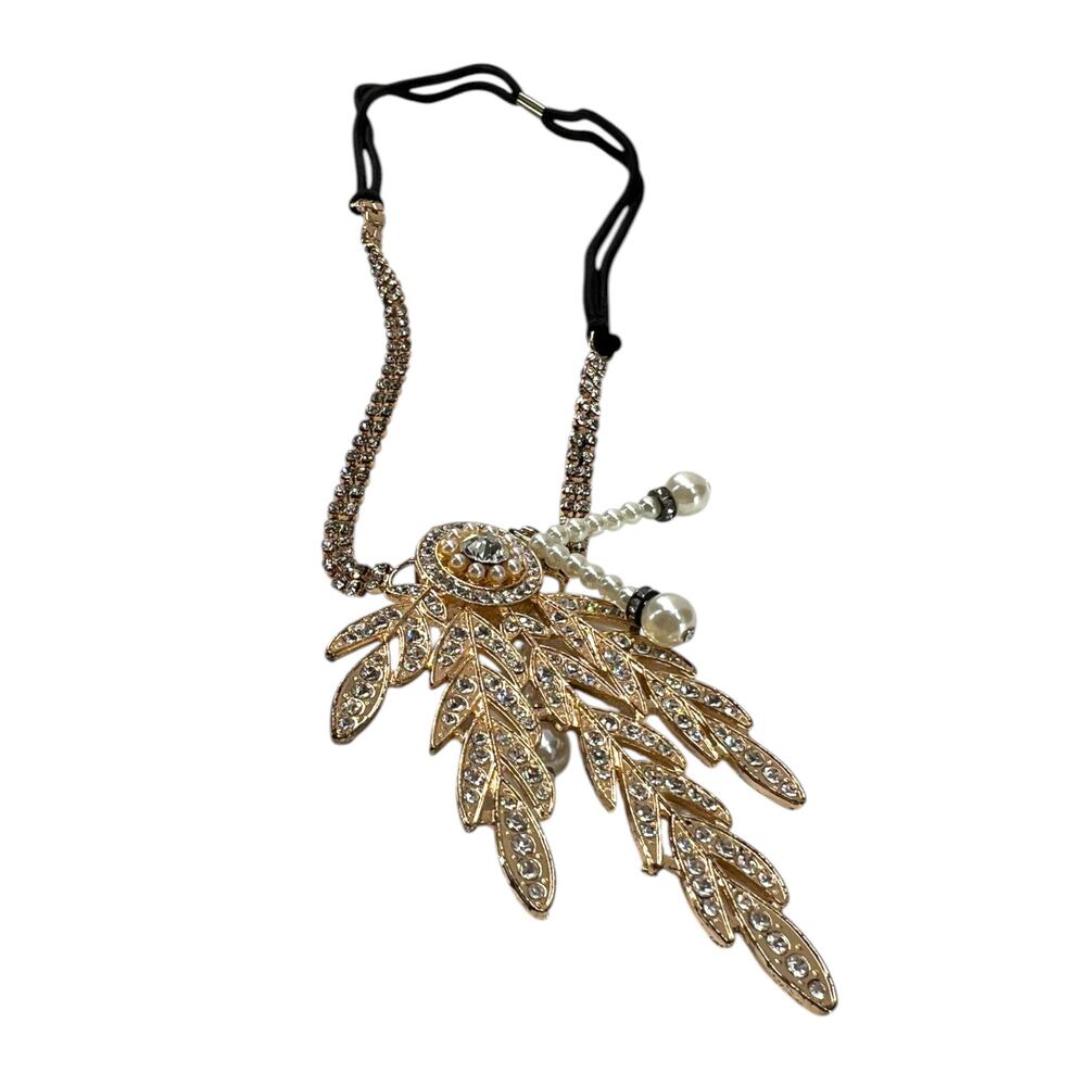 New 1920's Flapper Headband Great Gatsby Headpiece Art Deco Hair Accessory Gold - Picture 5 of 7